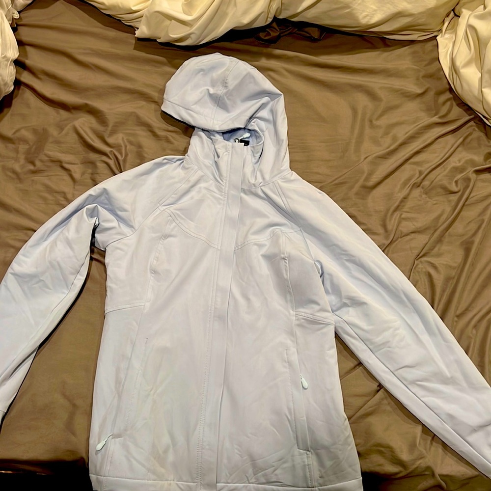 Kirkland blue raincoat. Small